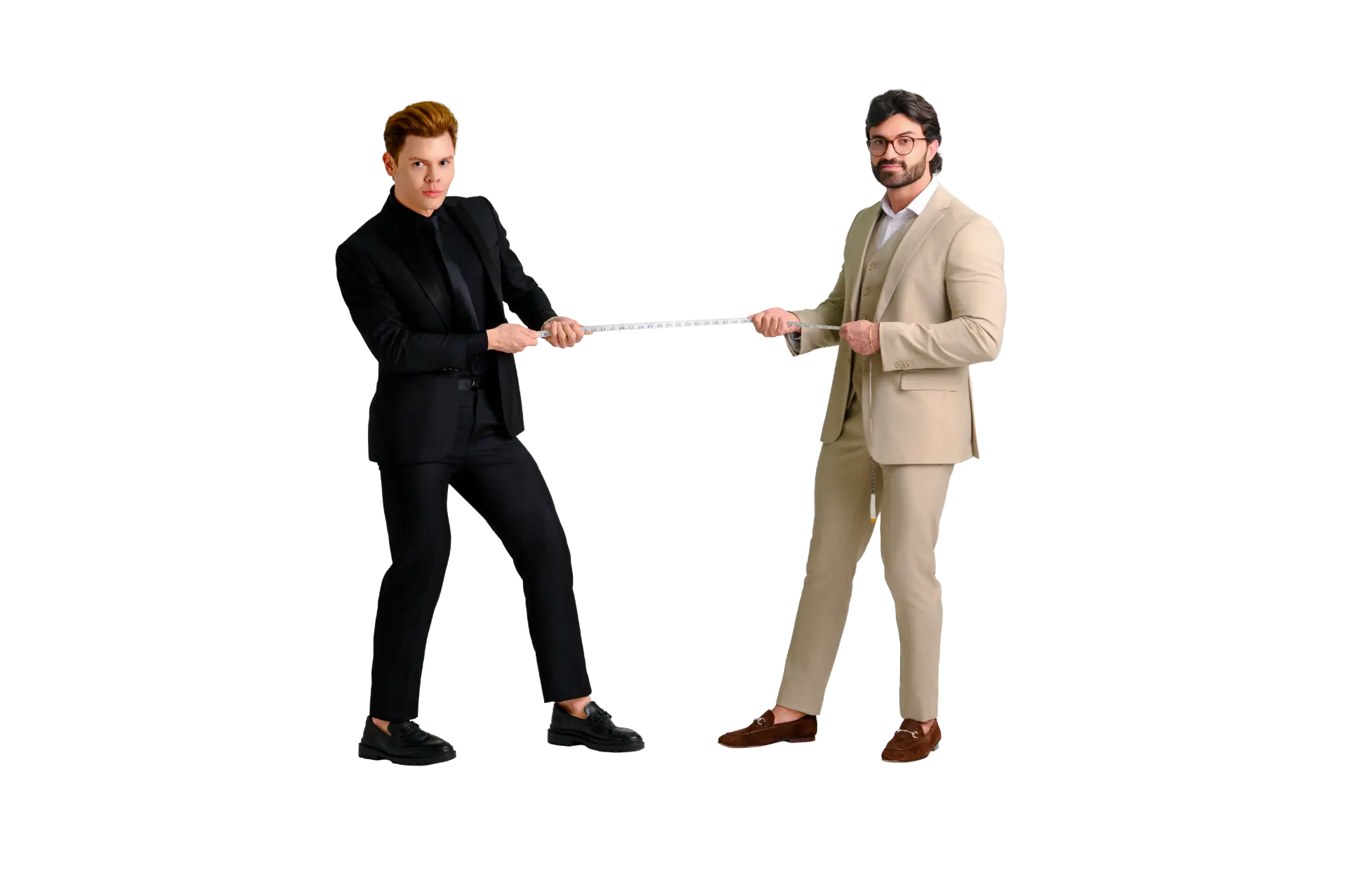 Dr. Luiz Paulo Fialho e Dr. Rhuan Lopes com fita métrica