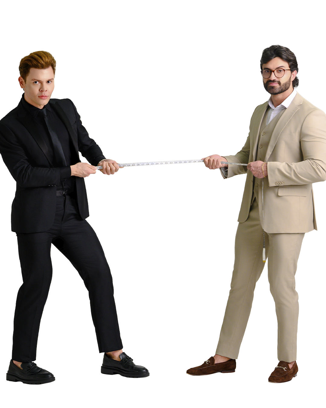 Dr. Luiz Paulo Fialho e Dr. Rhuan Lopes com fita métrica